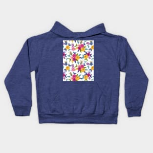 Watercolor Floral Seamless Pattern Art Kids Hoodie